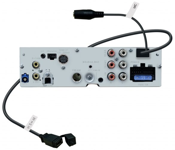 JVC KW-Z900W connections on the rear panel