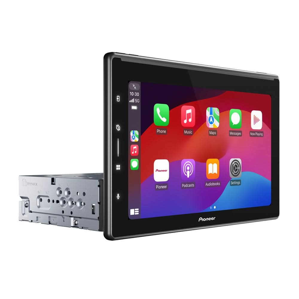 Pioneer DMH-WT6000NEX 10.1-inch floating screen, three-quarter view