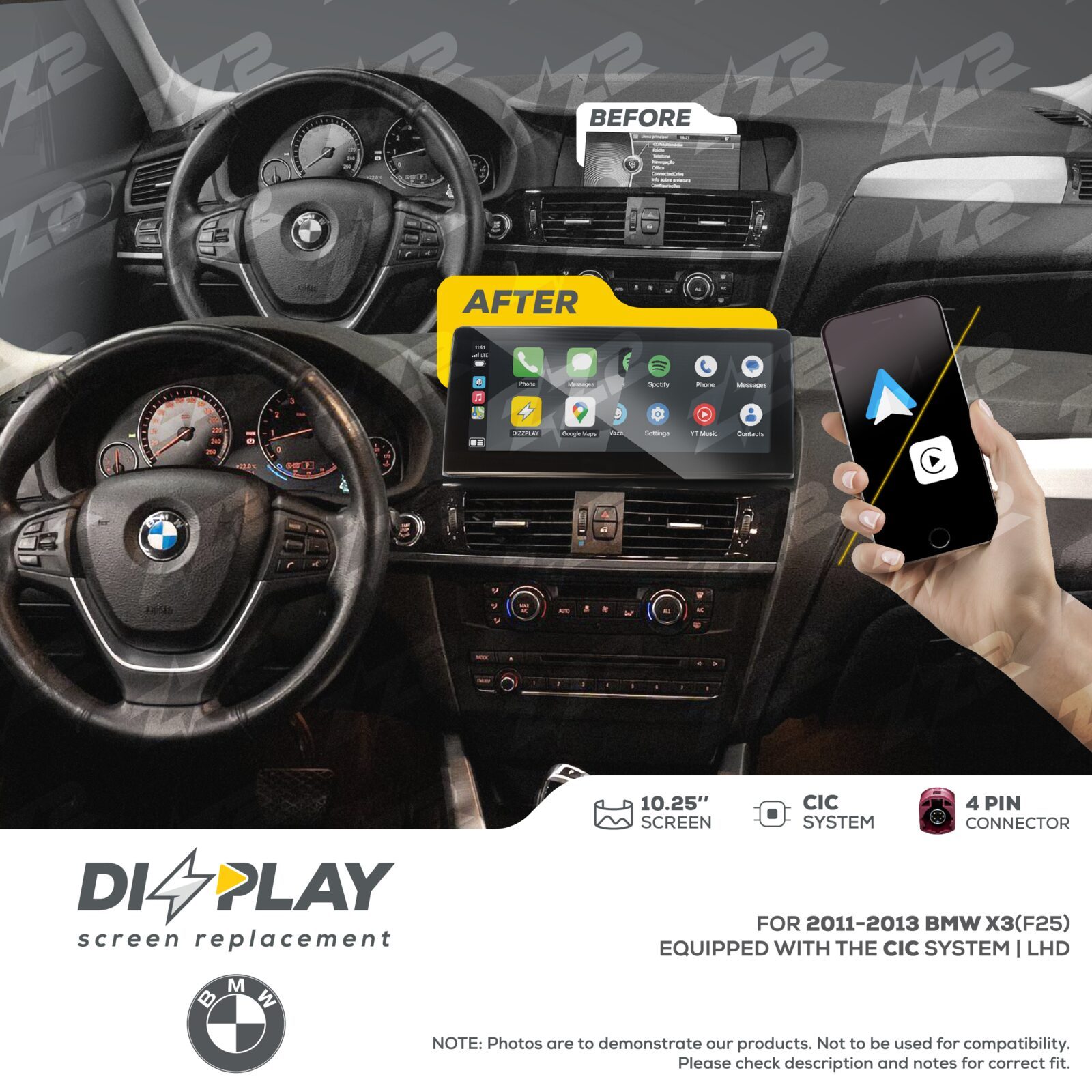 ZZ-2 DIZZPLAY BMW X3 F25 2011-2013 CIC