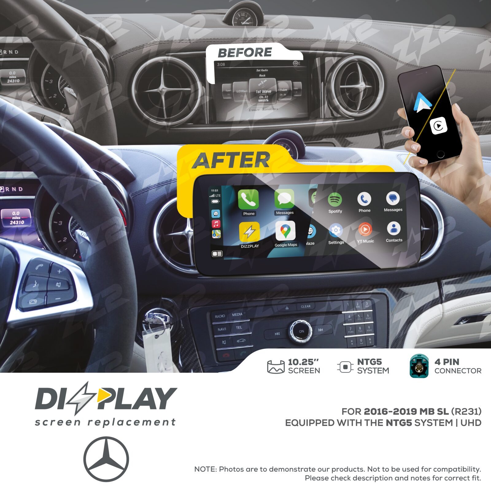 ZZ-2 DIZZPLAY Mercedes-Benz SL R231 2016-2019 NTG5